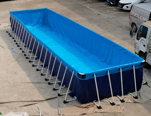 SCT PVC Portable Swimming Pool Above Ground Metal Frame 12*3*1.32m