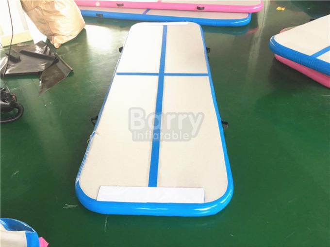 Blue Air Tumble Track And Gymnastic Equipment , Air Track For Gymnastics